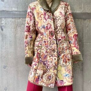 Chico’s Size 2 Multicolor Patterned Coat